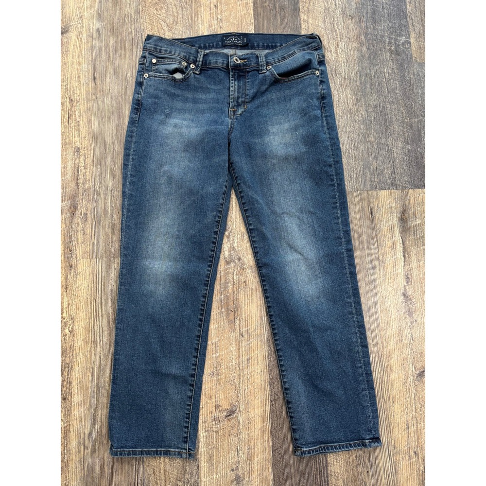Lucky Brand Sweet Crop Jeans Womens 10/30 Medium‎ Wash Straight Leg Denim Blue